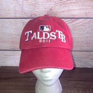 EUC Unisex Red 47’ 2011 AL Division Series Texas Rangers over Tampa Bay Rays